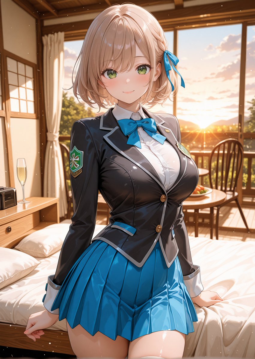 おはよっ！ 今日も1日がんばろ〜！ SFW anime-style illustration