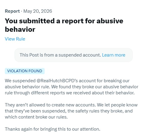 DetStarskyBCPD's tweet photo. @Anonfratbro @_Tumbleweed___ @RealHutchBCPD @KennyPowers81 @anonfratbro_ @IamCorumbo @Nickpiediscalzo @TheDukeofBenis @fratbro_columbo @crimecontainer 🚨🚨🚨🚨🚨🚨🚨🚨🚨🚨🚨🚨🚨🚨🚨
The BCPD has made an arrest in the case of the Hutch impersonator! https://t.co/9yga1sv8lJ