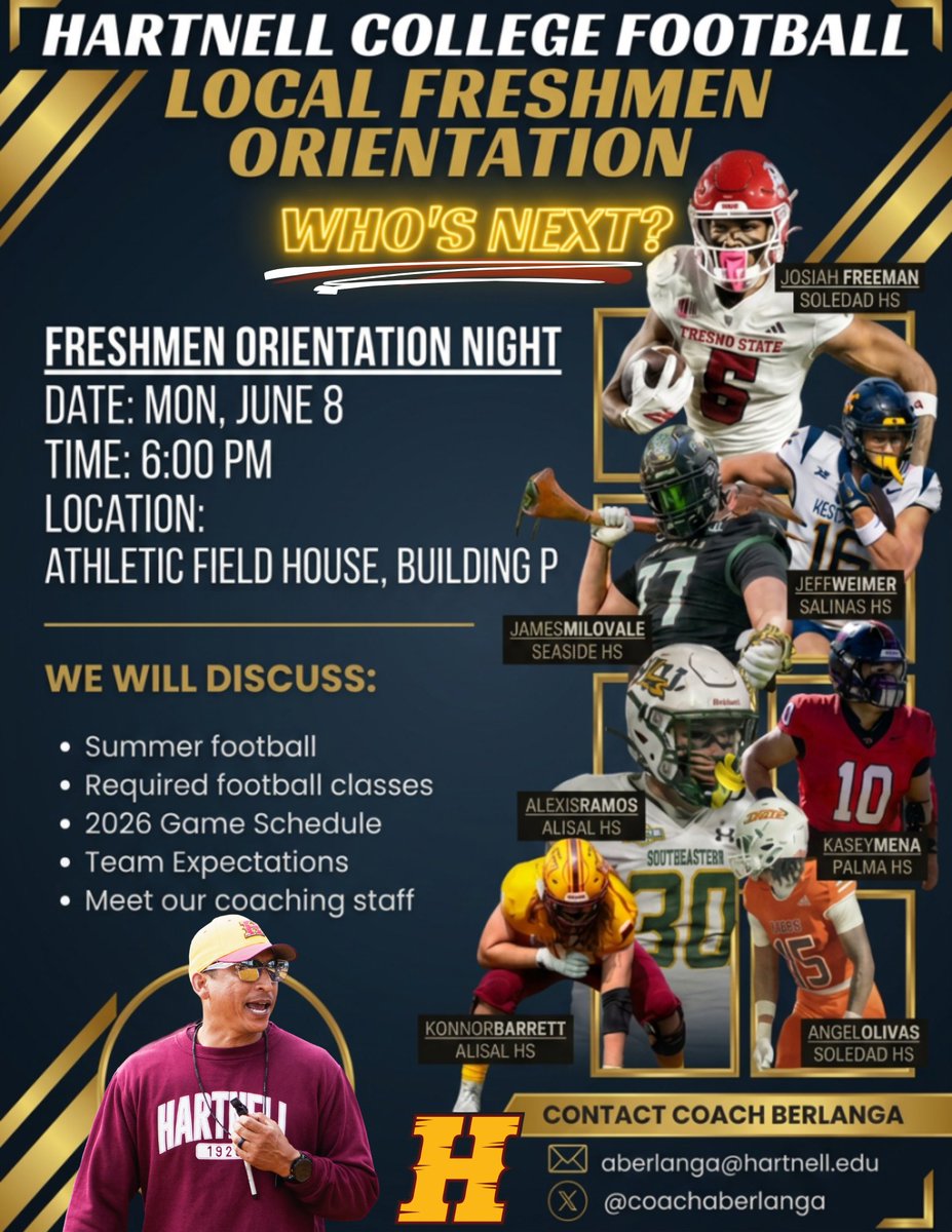 HMOB_Football's tweet photo. LOCAL #831 incoming freshmen🏈WHO'S GOING TO BE NEXT?
If you are #committed, #interested or #undecided, you are invited to join us on Monday, June 8 at 6:00 PM for our Freshmen Orientation. https://t.co/oxgBofRBB7