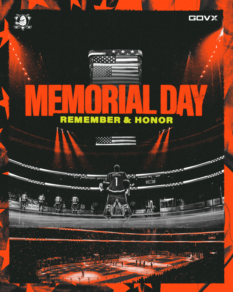 AnaheimDucks's tweet photo. All gave some. 
Some gave all.  

We remember and honor you today and everyday.  

#FlyTogether https://t.co/urH1ockvZ3