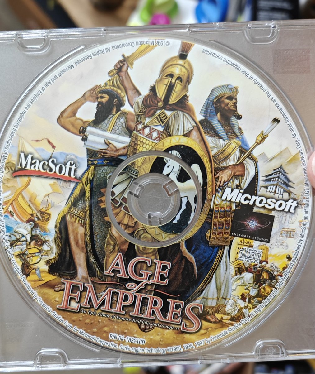 beatertech's tweet photo. Found a relic AOE disc for Apple computers for under £1.. does anyone know anything about this Macsoft ? #apple #retro #aoe https://t.co/DMJ747gIQv