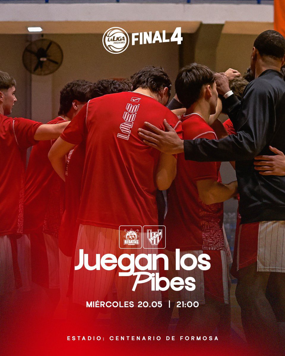 InstitutoACC's tweet photo. ¡𝗛𝗢𝗬 𝗝𝗨𝗘𝗚𝗔𝗡 𝗟𝗢𝗦 𝗣𝗜𝗕𝗘𝗦! 👊🏻🏀

🗓️ Final | F4 Liga Próximo.
🆚 Regatas
⌚️ 21hs.
🏟️ Estadio Centenario (Formosa)
📺 @basquetpass_arg. 

¡Vamos los pibes, con todo! 💪🏻

#VamosGloria 🇦🇹 https://t.co/05rjPJf7Gw