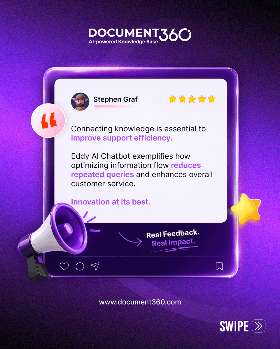 document360's tweet photo. Scrolling through what people really think about Document360…  

and the internet did not disappoint 😄 

#document360 #documentation #technicalwriting #feedbackcustomer https://t.co/NATIG5Ehzl