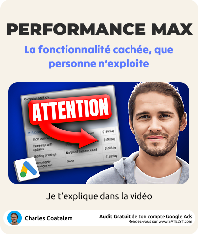 CharlesCoatalem's tweet photo. La fonctionnalité PMax que 90% des agences n'utilisent pas.  

👉 𝗟𝗲𝘀 𝗙𝗹𝘂𝘅 𝗱𝗲 𝗣𝗮𝗴𝗲𝘀.  

Sans ça, Google choisit lui-même quelles URLs crawler pour tes annonces dynamiques PMAX. 

Il se trompe. Il cible mal. Il gaspille ton budget.  

Avec les Flux de Pages bien configurés, tu lui dis exactement quoi pousser, et à qui.  

Sur les comptes SATELYT où on l'a activé : +27% de ROAS.  

Ce n'est pas une optimisation marginale. C'est une fonctionnalité de base — ignorée par presque tout le monde.  

J'ai fait une vidéo complète dessus.  
👉 https://t.co/zv0zmLXh20

PS: Le premier Audit est Gratuit. 
On s'en parle en MP ?  

----------------------------------------------- 
Je suis Charles, le fondateur de SATELYT. 
On scale les campagnes Google Ads des e-commerçants ambitieux.  

+80 Marques Accompagnées et 6M€/an de campagnes sous gestion.  

📅 Tu veux savoir si tes campagnes sont vraiment optimisées ? 
Clique sur "𝗣𝗿𝗲𝗻𝗱𝗿𝗲 𝘂𝗻 𝗿𝗲𝗻𝗱𝗲𝘇-𝘃𝗼𝘂𝘀" sur mon profil.

#Ecom #Ecommerce #googleads #Ads #PerformanceMax #AgenceGoogleAds #ConsultantGoogleAds #ROAS #googleshopping #growth #value