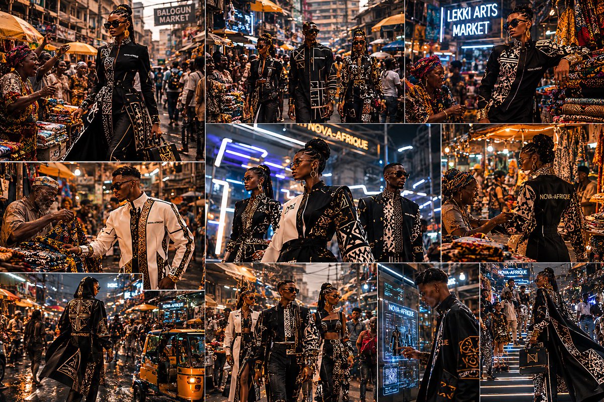 NovaAfrique's tweet photo. #AfricanLuxury #Afrofuturism #LuxuryFashion #FashionReels #StreetLuxury #CyberFashion #AfricanStyle #LuxuryStreetwear #FutureFashion #MonochromeStyle #CreativeDirection #StyleInspo #FashionEditorial #LuxuryAesthetic #AfroLuxury #UrbanElegance #FashionFilm #AfricanCreatives https://t.co/RAzcraDOqa