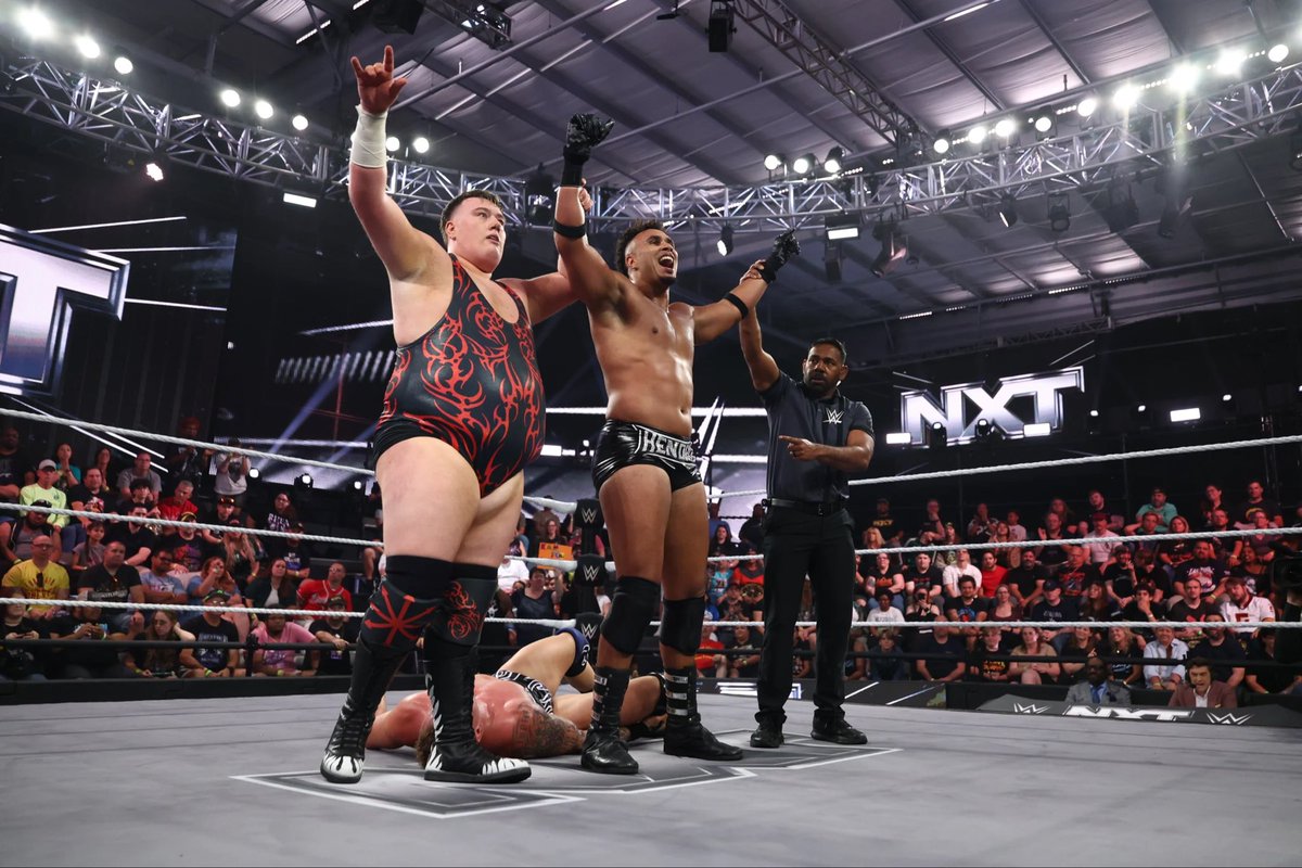 AdrianButlerWWE's tweet photo. I thought @wwekamhendrix and @MasonRook_wwe would have made an impressive tag-team. Did not see that coming. #wwenxt https://t.co/HA3kZwTt1c