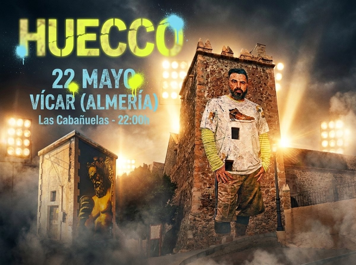 Huecco's tweet photo. Nos vemos en #Vícar este viernes 22 Mayo! 🔥🔥🔥 #Almería https://t.co/q3b0Nuc0HX