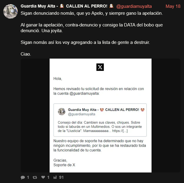 AntiOperadores's tweet photo. Pronto vas a-pelar la cola Carlos. Te queda poco sorete mal cagado alopecio operador.

@guardiamuyalta @NataliaVoludin https://t.co/JzYYPexyd1