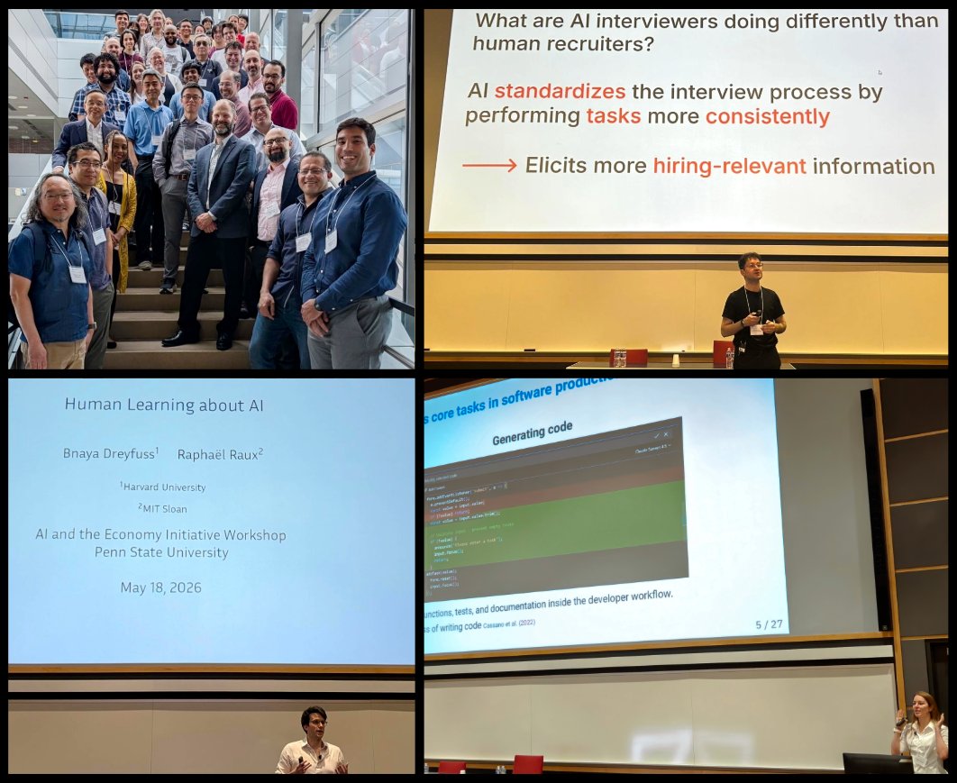 PennStateAIEcon's tweet photo. Closing the second meeting of the AI and the Economy Initiative. Here is a thread with the highlights @PSULiberalArts @PennStateEcon @SmealCollege @ISTatPENNSTATE @PennStateCSRAI

1/n https://t.co/vrxc40W7xU