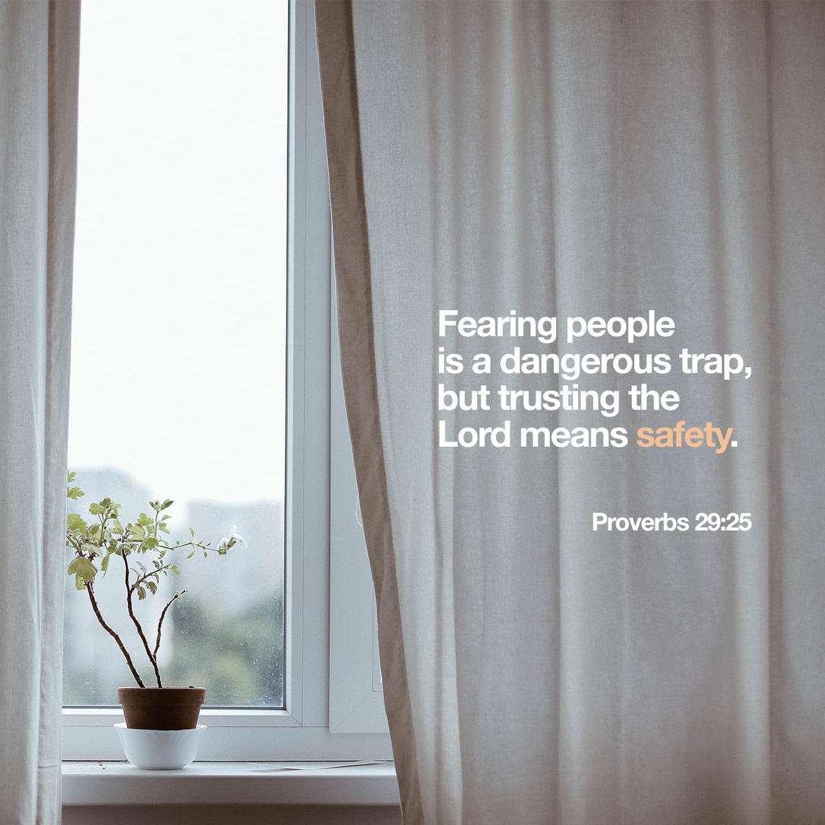 iamcaneterc's tweet photo. “Fear of man will prove to be a snare, but whoever trusts in the Lord is kept safe.”
Proverbs 29:25 NIV https://t.co/Onn4ofQbHe