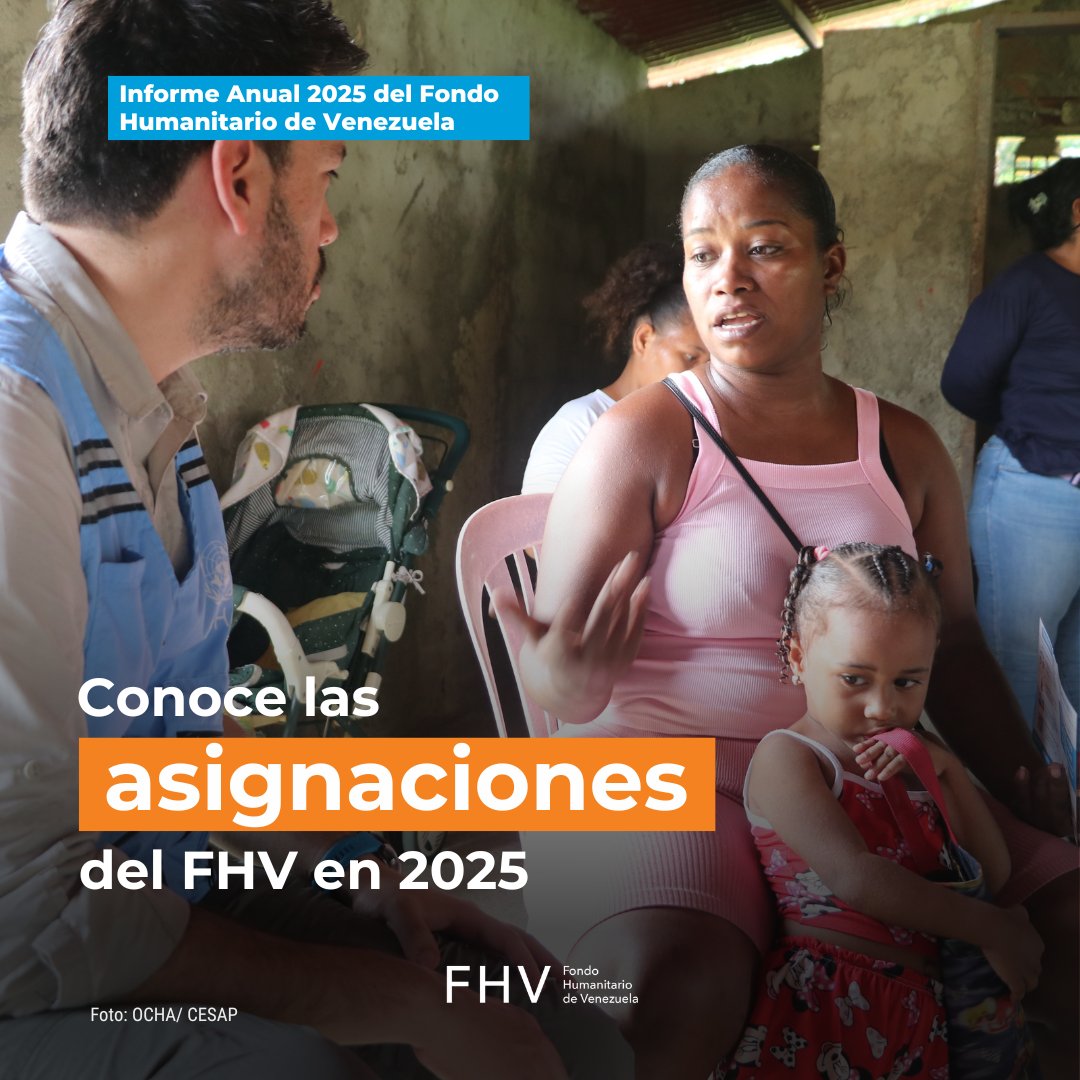 OCHA_Venezuela's tweet photo. En un contexto global de restricciones financieras y necesidades humanitarias por atender, en 2025 el Fondo Humanitario de Venezuela (FHV) 🇺🇳 reafirmó su valor como un mecanismo flexible y adaptado al contexto país.

Conoce las asignaciones del FHV en 2025🧵👇 https://t.co/wVYg6HJgAN