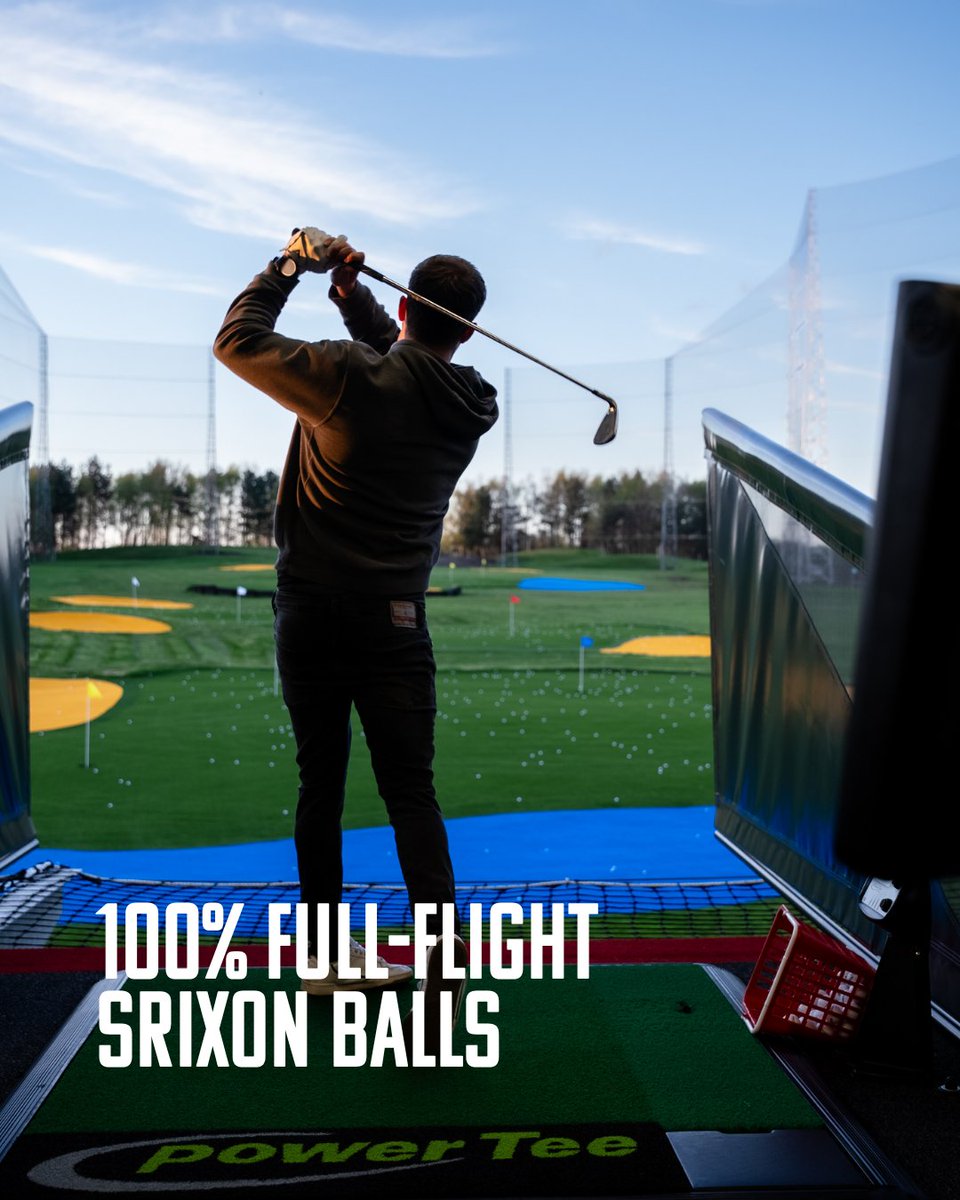 TraffordGolf's tweet photo. 100% full-flight Srixon balls.
Power Tee &amp; Toptracer tech.
If you’re serious about practice, so are we.
#traffordgolf #golfuk #golf https://t.co/92DeazSpUt