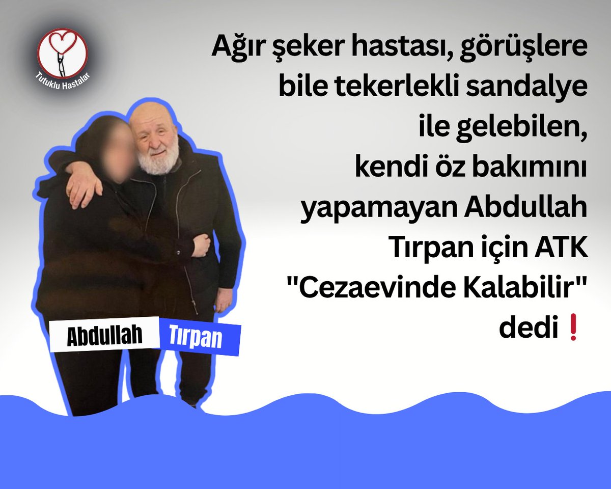 Adalet_Offline's tweet photo. Abdullah dedenin hâlâ tutuklu olması bir adalet meselesi değil bir vicdan ve gelecek meselesidir...

HastaTutuklu AbdullahDede https://t.co/Np1Em4uzzi