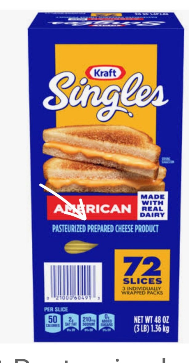 void57's tweet photo. @Sophos75 @InsideLucysHead Case in point - Kraft Singles American "cheese product". https://t.co/Rd0bWzVAYW