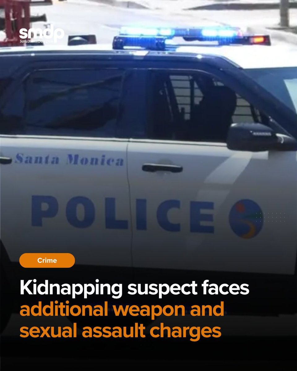 smdailypress's tweet photo. Kidnapping suspect now faces additional weapon and sexual assault charges following a shocking investigation in Los Angeles.
๐๐๐๐ ๐จ๐ฎ๐ญ: https://t.co/lf2tGXyDOH
#BreakingNews #LosAngeles #CrimeNews #PublicSafety #SMPD #SMDP https://t.co/1LDgwgyXAE