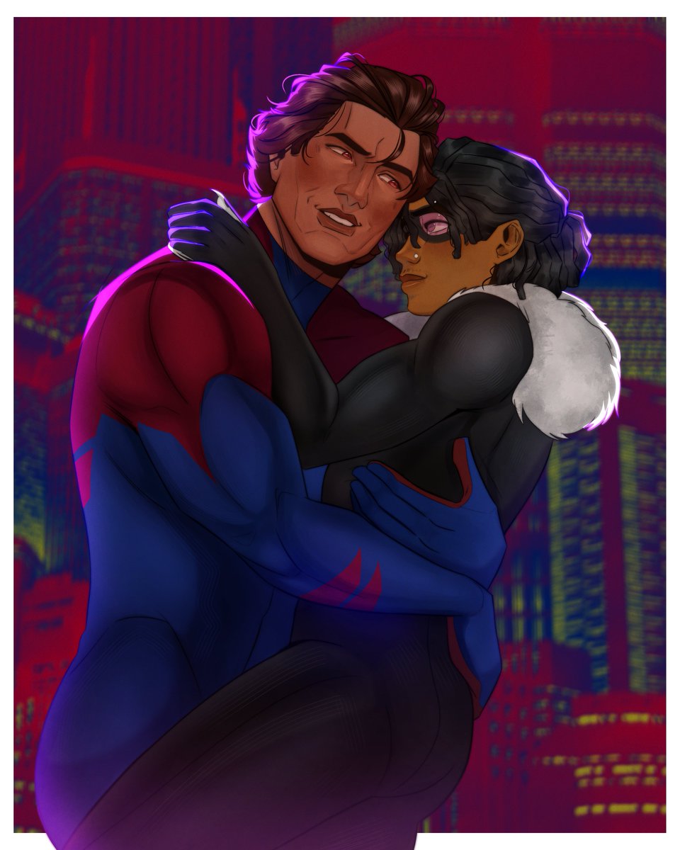 ANGELWINGZ44's tweet photo. Selfship comm I got from @hamgurgerald !!!! ❤️💜🐈‍⬛🕷️🤭🤭 https://t.co/RMSU8qWN7R
