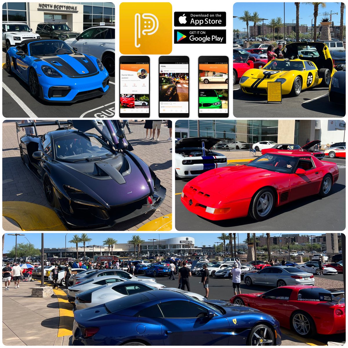 pedaltheapp's tweet photo. 🔶 @porschens Cars &amp; Coffee
🔶 See more on PEDAL ~ Free in App Stores

#porschenorthscottsdale #penskemuseum #porschespyderrs #fordgt40 #mclarensenna #senna #chevycorvette #callowaycorvette #ferrariportofino #porschemoment #carsandcoffee #pedaltheapp https://t.co/lM4EQvz2he