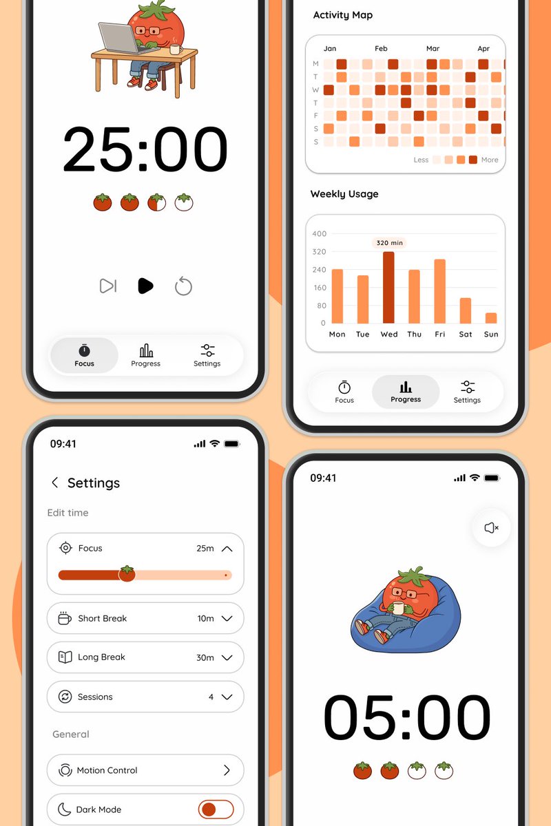 EfficiencyXprt's tweet photo. Cute Pomodoro Focus Timer Mobile App https://t.co/X2r0KWvfiN