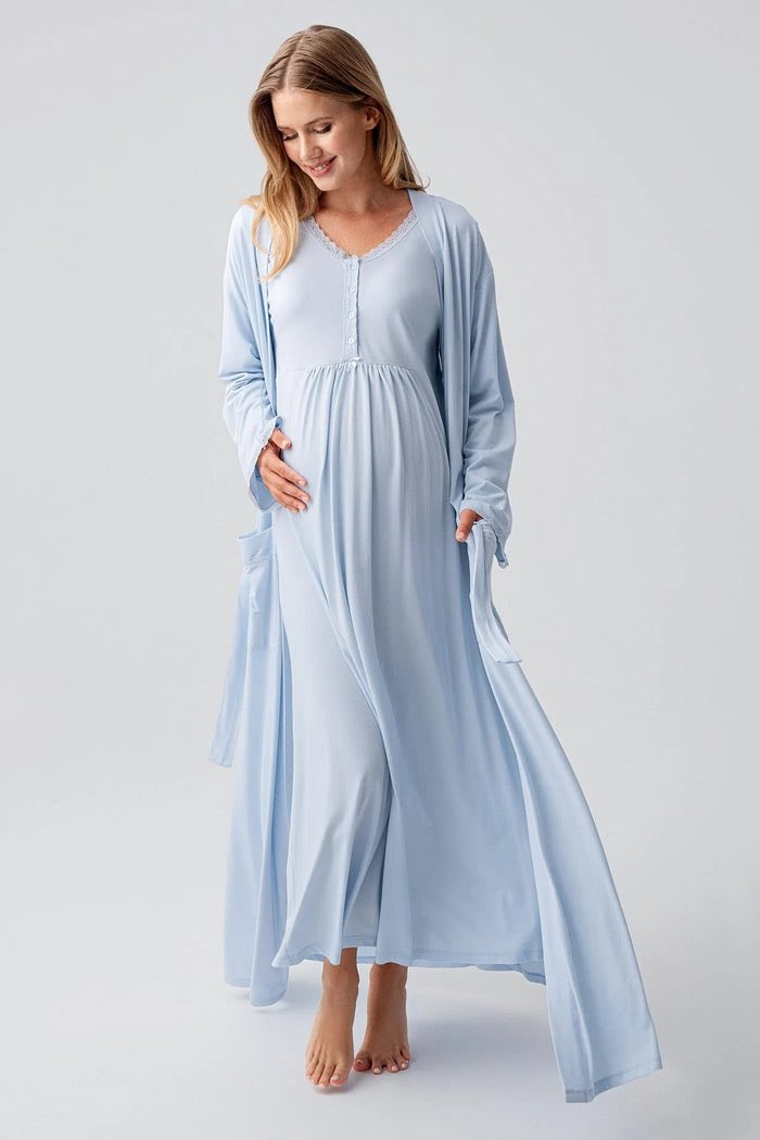 biggshopycom's tweet photo. Lace Sleeve and Collar Maternity-Nursing Nightgown &amp; Robe Set Blue - 18402

#biggshopy #pregnant #pregnancy #postpartum #maternity #nursing #grossesse #enceinte #schwangerschaft #mothers #baby #clothes #clothing 

https://t.co/ue0c5bauJ6 https://t.co/oRsVK7Gvq1