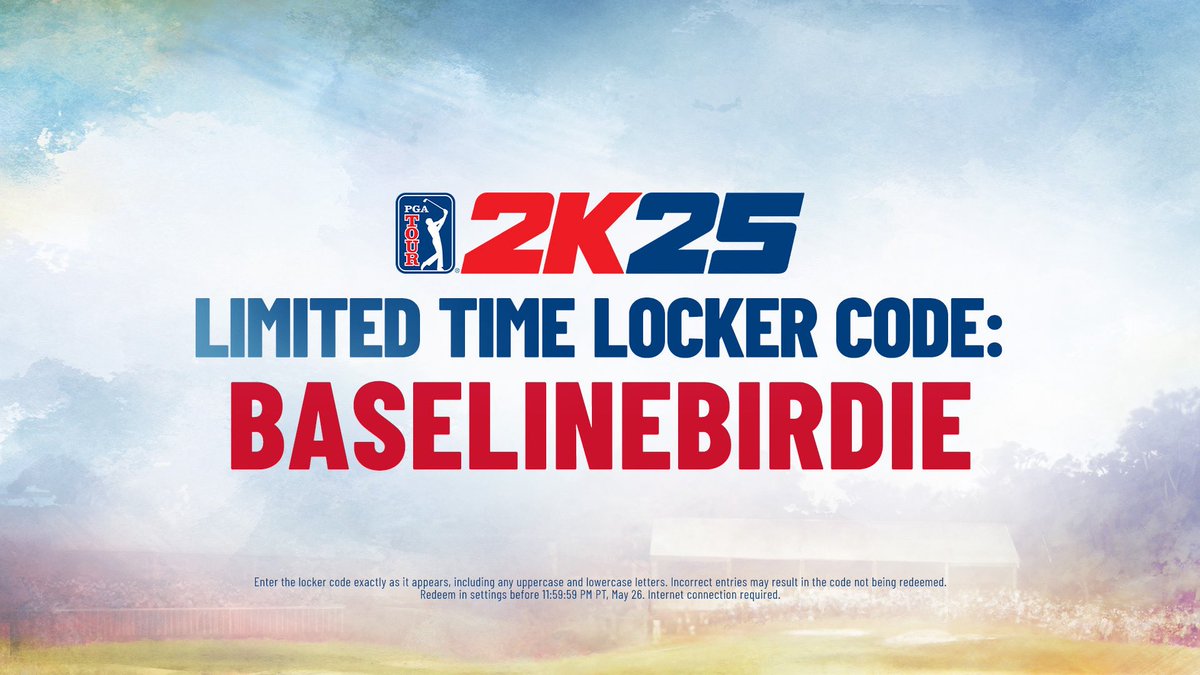 PGATOUR2K's tweet photo. 🚨Limited time locker code 🚨

Swing into #PGATOUR2K25, and redeem now! https://t.co/p9jxYzmI2L