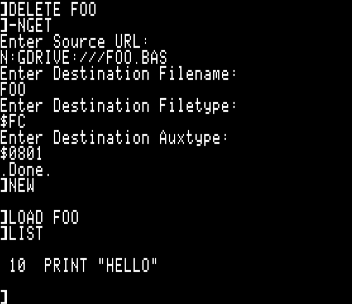 tschak's tweet photo. #FujiNet protocol adapters work on ALL of its platforms.

Does this mean #Apple2 can use the new Google Drive adapter? YES.

#retrocomputing #retrogaming https://t.co/PpnY5aiMR5