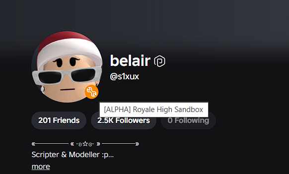 Unknown_RHx's tweet photo. hey RH sandbox... you claim to have stopped working with bella/ben right? that they're no longer on the team bc of their actions? well isnt it crazy how looking at their profile right here they're still developing for YOUR game https://t.co/pdQSXdFkiX