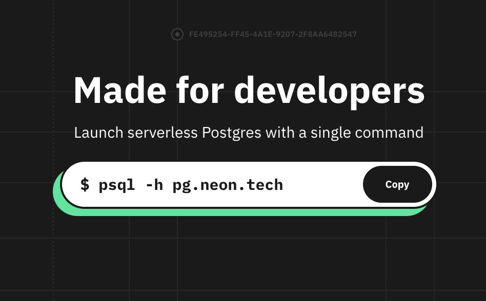 Neon Postgres tweet media