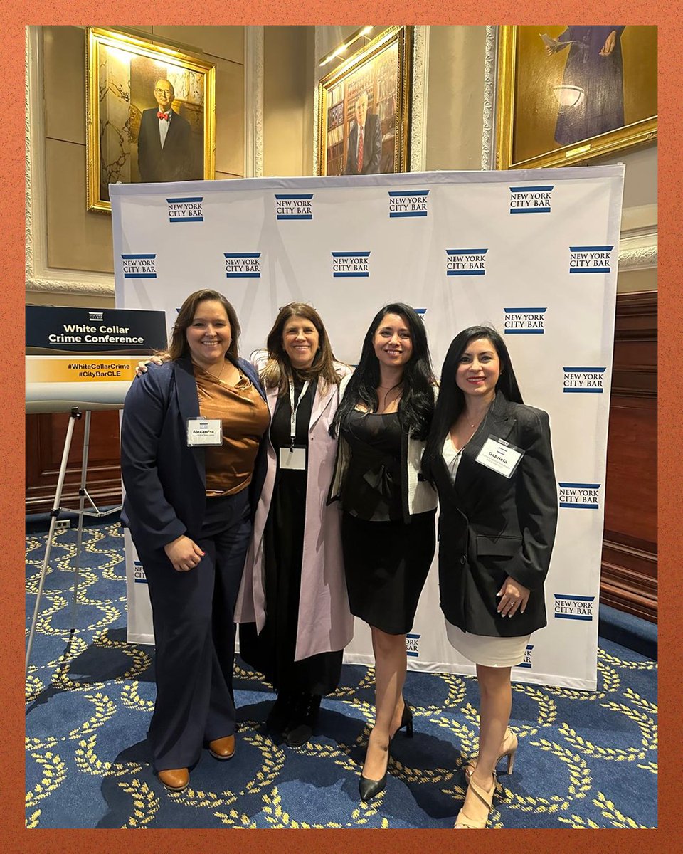 boldnbrief's tweet photo. Bold &amp; Brief at the White Collar Crime Conference 2026 hosted by @NYCBarAssn 🗽

Our Partner Estefanía Medina and Counsel Gabriela Medina joined key discussions on AI, enforcement trends, AML &amp; FTO risks shaping white collar practice across LatAm.

#WhiteCollarCrime #Compliance https://t.co/P4dzGewxie