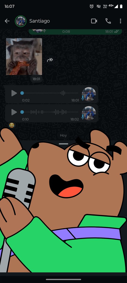 contynadal's tweet photo. Estoy OBSESIONADA con estos nuevos stickers gigantes de WhatsApp AAAAAAA, son los equivalentes actuales de los guiños y zumbidos de MSN JAJAJAJA https://t.co/bncWHblhxn