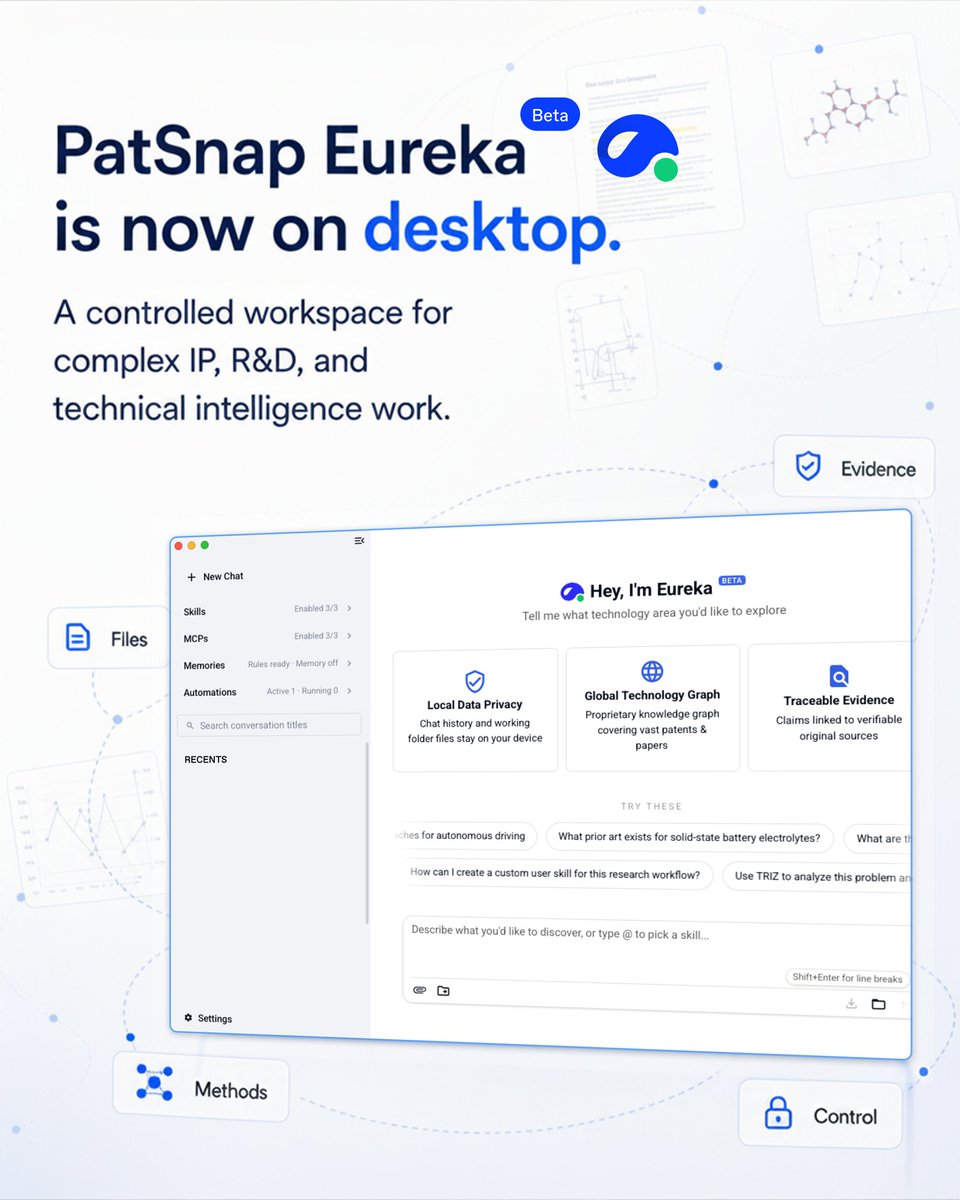 PatSnap Eureka Desktop is now in beta. This is a local-first workspace ...