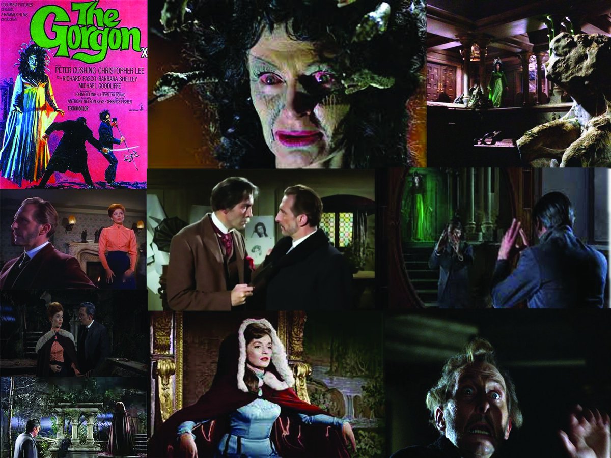 Cushing & Lee in The Gorgon -Hammer- 1964