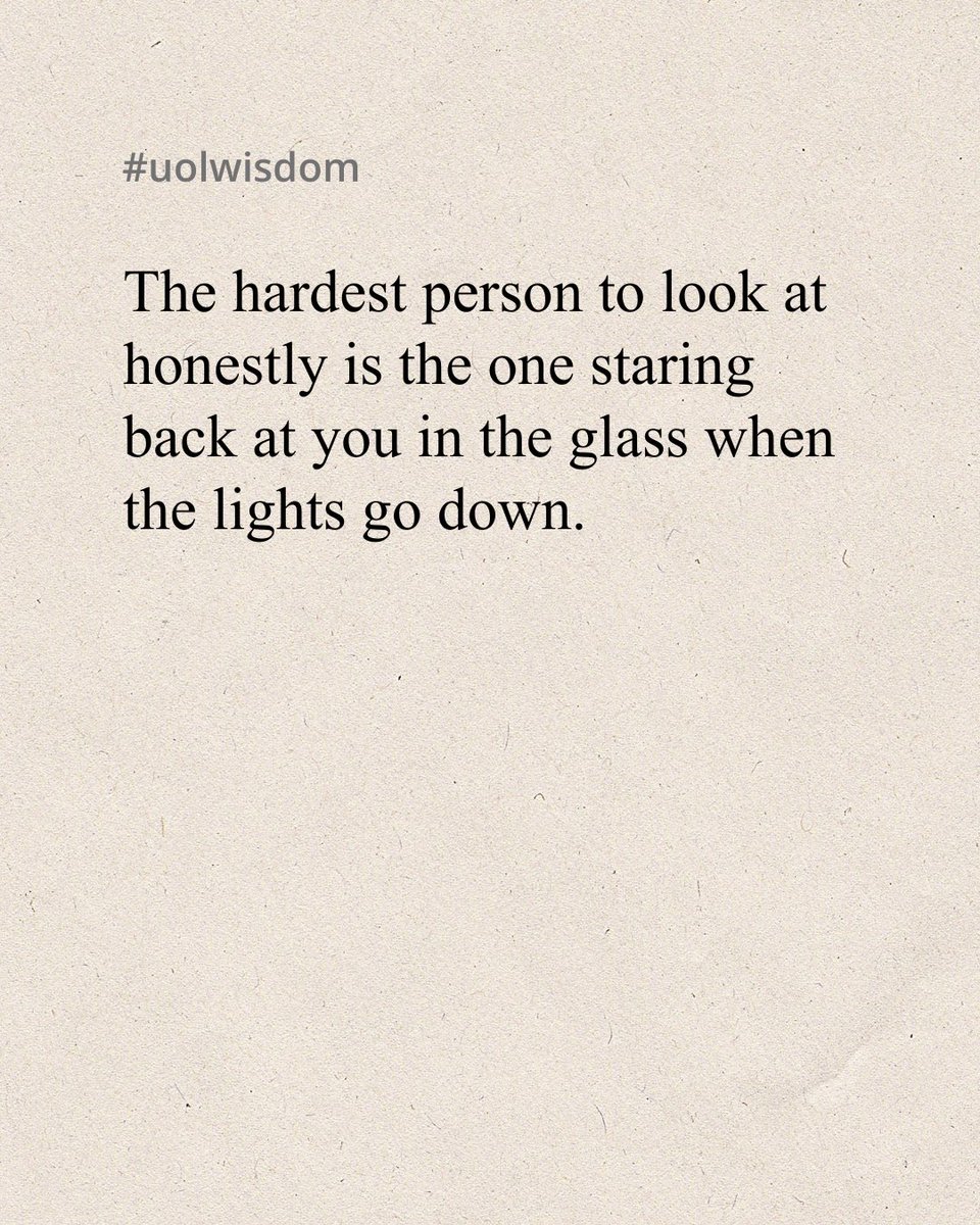 uolwisdom's tweet photo. Self-deception is the easiest trap to fall into. Radical self-honesty, like confronting your own flaws, biases, and mistakes without making excuses, is the true foundation of wisdom. https://t.co/EHd00yQW0l