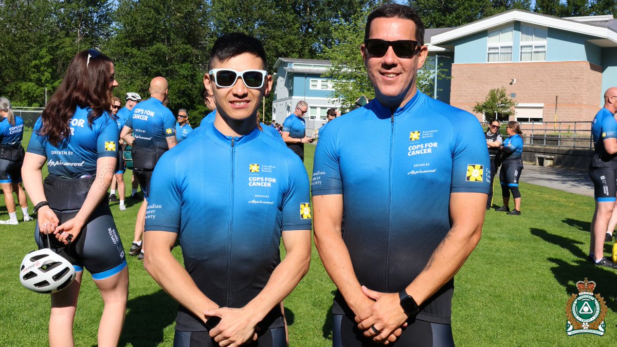 deltapolice's tweet photo. Today, Delta Police had the pleasure of joining the @Cops4CancerCan Kick-Off at Scott Creek Middle School, marking the official start of the Tour’s 28th training and fundraising season.

We were represented by #TourdeValley members Cst. Lam and Cst. Tanino, who are among the 60+ riders and crew dedicating the next four months to raising funds and awareness for children and families impacted by cancer. 

Their efforts will culminate in a 700-kilometre ride across the Lower Mainland this September in support of life-saving childhood cancer research and programs.

Join the fight against cancer and support the team: https://t.co/O6jFYH21SO

#DeltaPolice #CopsforCancer