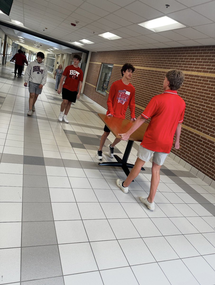 MBHSBroncos's tweet photo. 📍 Walker Elementary

Coloring, bonding with students, moving furniture—and yes, our Broncos may have taken PE basketball a little too seriously today. 🏀😂
#BroncoDay | @McKISDAth https://t.co/p9oXSM4xXU
