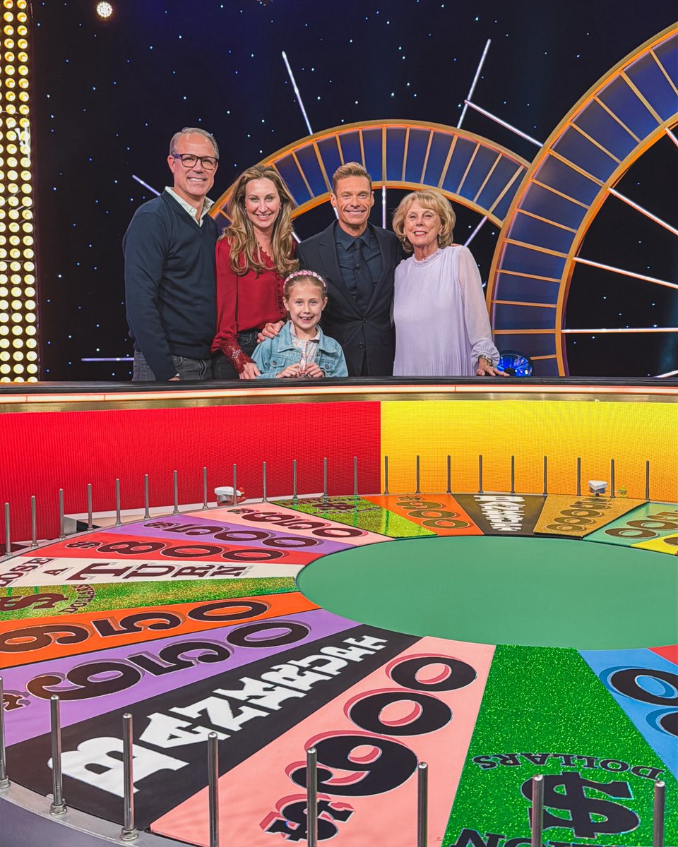 My family finally visited the Wheel of Fortune set… for Vanna White