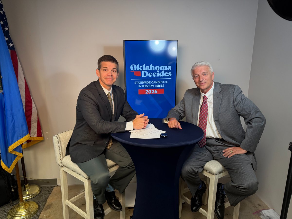 OklahomaDecides's tweet photo. 💥 Join us LIVE on Facebook TOMORROW at 10 a.m. &amp;  12 p.m. to get to know State Superintendent candidate Robert Franklin &amp; Labor Commissioner candidate Keith Swinton as each sits down with The State Chamber's Brent Skarky to give voters deeper insight into their choices! https://t.co/rql3PuM70q