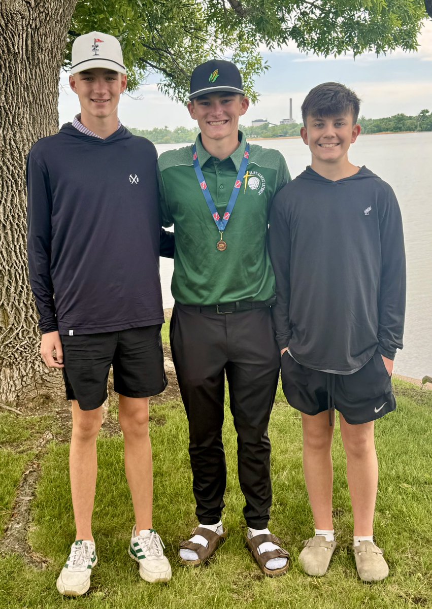 Stalbertsprtfan's tweet photo. Congratulations to Ben Krohn who qualified individually for the State Golf Tournament next week in Newton, Ben is the first Falcon qualifier since 2021! https://t.co/JAH99RedJH