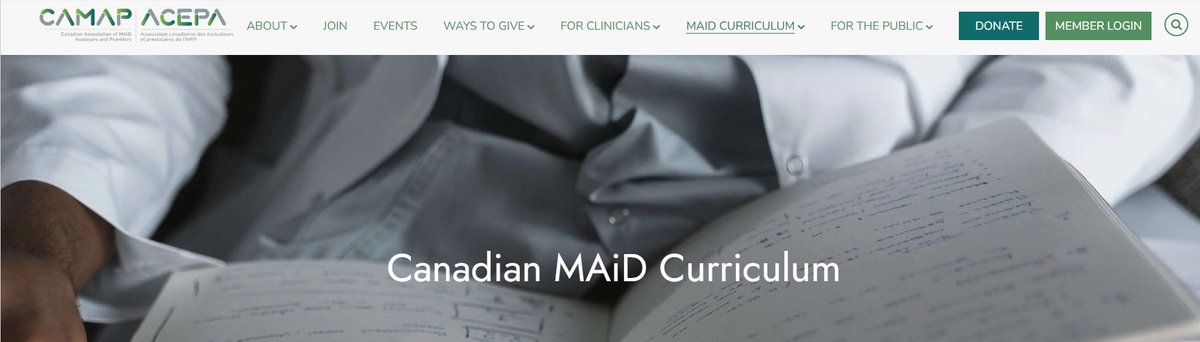 DltaHspcSociety's tweet photo. 🚨🚨CAMAP🚨🚨 will teach you how to become a professional non-culpably homicidal k*ller in Canada. Funded by Health Canada!  Members pay $600 for the entire course, and earnings per k*ll range from about $440 to $1,300+ per case depending on the province and the complexity of the patient's condition. Basically, pay off the course in one "procedure".
The "7 Topics" can be used for your professional credit hours:
-27 credits for the College of Family Physicians of Canada (CFPC)
-27 hours of self-assessment for the Royal College of Physicians and Surgeons of Canada,
-27 Canadian Nurses Association accredited hours for nurses.
Topics 1 and 2 are online self-study modules and are open to everyone who wishes to be non-culpably homicidal. Whether you are a healthcare professional, student, policy maker, administrator, or simply someone interested in learning more about MAiD in Canada, you are welcome to participate.
Topics 3–7 are facilitated, case-based discussion sessions with online pre-learning module(s). These topics are open to regulated clinicians and healthcare professionals who have a license to k*ll. 
Topic 8: Reflection and Resilience 🤢🤮
If you are not currently a CAMAP (Canadian Association of MAiD Assessors and Providers) member, your purchase of any Topic from Topics 3–7 includes a complimentary yearly CAMAP membership.