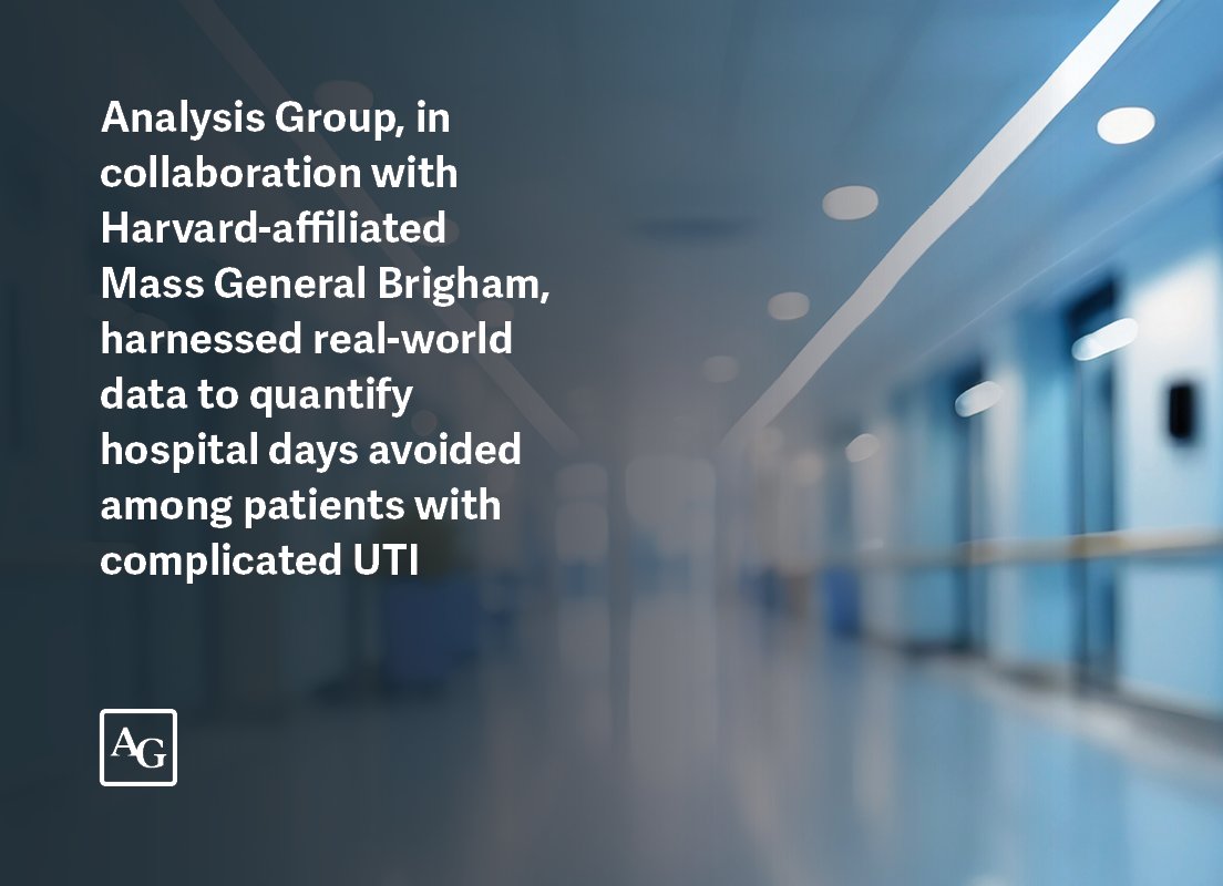 analysisgroup's tweet photo. AG researchers leveraged RWD from the Harvard-affiliated MGB system to investigate when patients with cUTIs are clinically ready for discharge and to quantify related avoidable hospital days. https://t.co/41jUOBZLmy https://t.co/rKqBtH5ZiQ