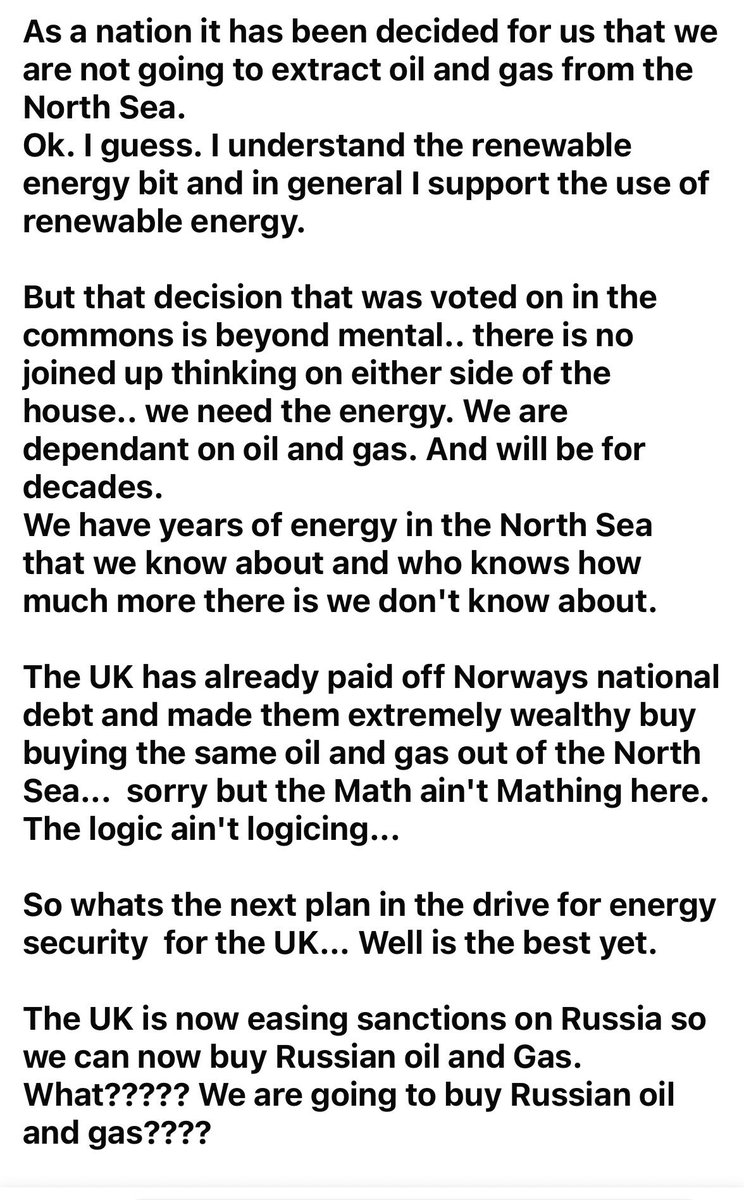 WTFUDGE4's tweet photo. @HumzaYousaf @JennyGilruthMSP Explain this to me like I’m 5.. how does this make any sense? Thousands of jobs will be lost in NE Scotland meanwhile we are now buying oil from Russia?! Why!!! Would the SNP be taking this if it was affecting the central belt? Absolute lunacy!! #GetStarmerOut https://t.co/nUXlYpXzRt