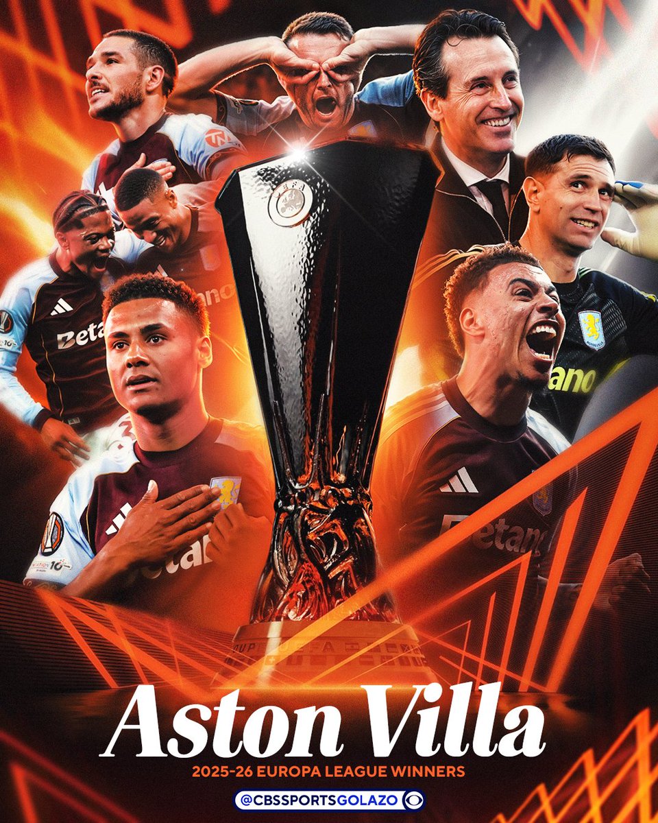 CBSSportsGolazo's tweet photo. ASTON VILLA ARE THE 2025-26 UEFA EUROPA LEAGUE CHAMPIONS 🏆👏 https://t.co/dKuA7H0Hc4