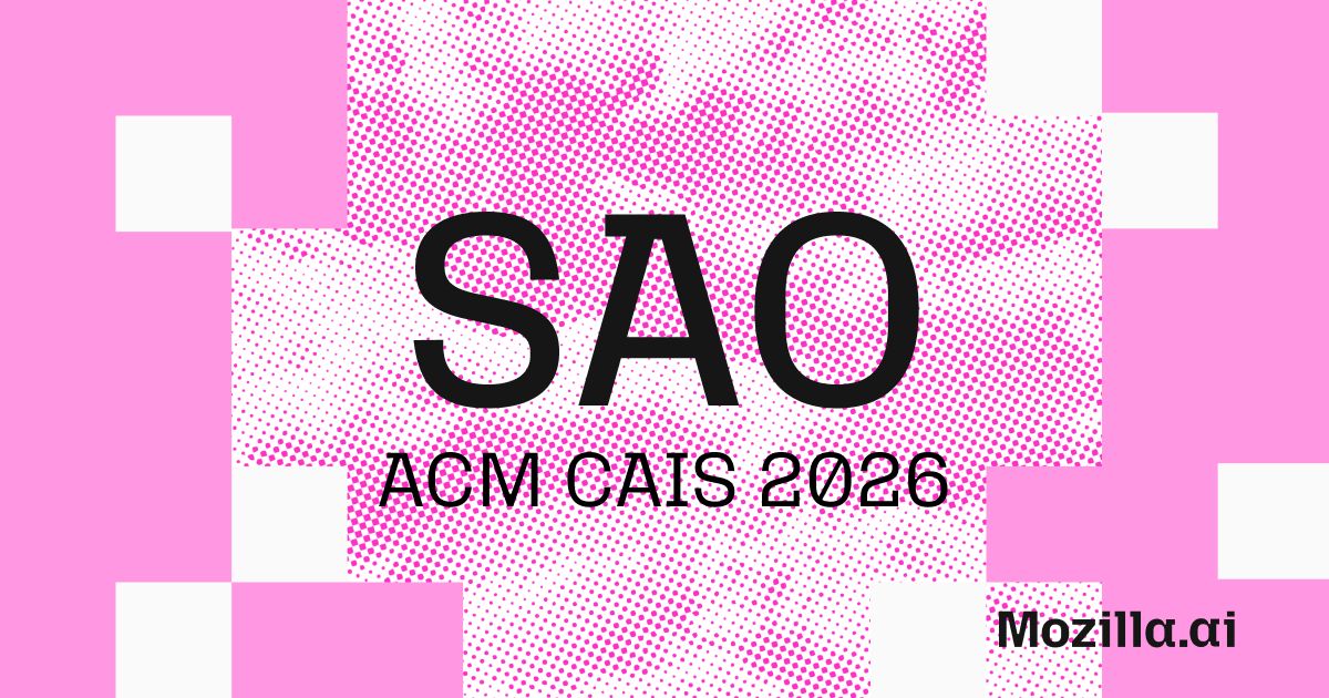 MozillaAI's tweet photo. Less than one week until SAO.

@MozillaAI is joining @Bauplan_labs, @MongoDB, @datadoghq, @databricks, @Columbia, and @UCBerkeley to co-organize a workshop focused on where AI agents meet data systems and infrastructure.

🗓️ May 26, 2026

Learn more: https://t.co/l2qyH7gXnv https://t.co/DjVx3H5uRc