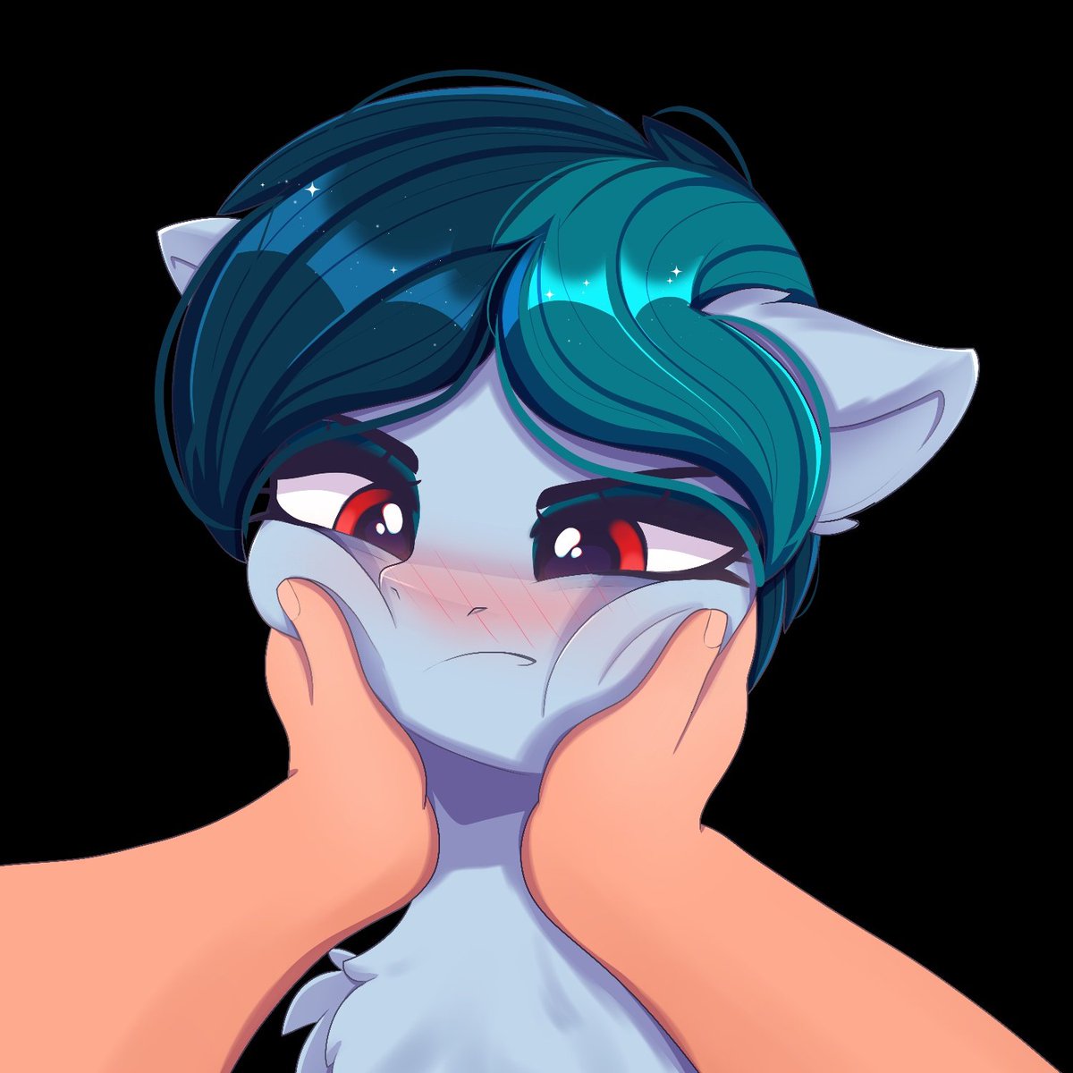 VeesHubby's tweet photo. Gotta give the wife and daughter some cheek squeezes. So cute 

Art from @NnalyArt 

#mlp #mlpoc #mylittlepony https://t.co/OvMr5U97cF