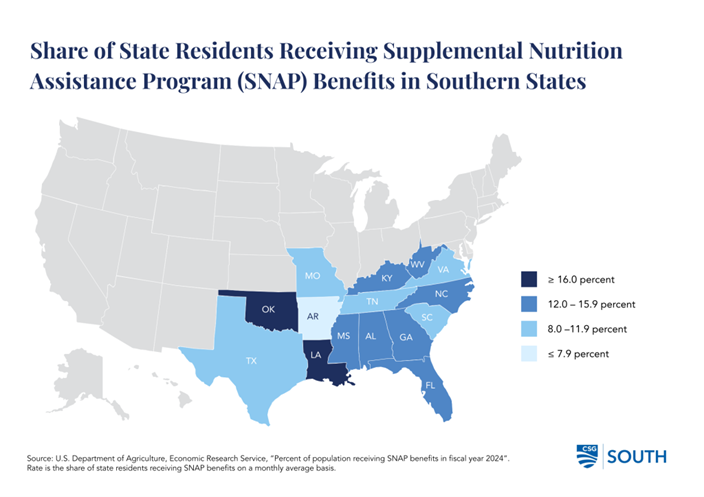 CSGSouth's tweet photo. Congress is working to reauthorize the Farm Bill, with implications for SNAP, agriculture and rural development across the South.

Our latest CSG South First Look examines proposed policy changes, state planning considerations and where the reauthorization process stands as the legislation moves to the Senate.

➡️ Read the full First Look: https://t.co/RvDiXyrf2E

#CSGSouth #FarmBill #StatePolicy