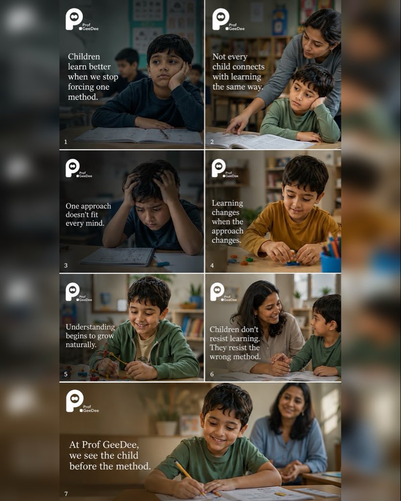ProfGeeDee's tweet photo. Sometimes the child is not the problem.  
The learning method is.

A different approach can change confidence, participation, and growth.

#earlyyears #earlylearning #earlychildhoodeducation #earlychildhooddevelopment #profgeedee https://t.co/Pgp49uAPHp