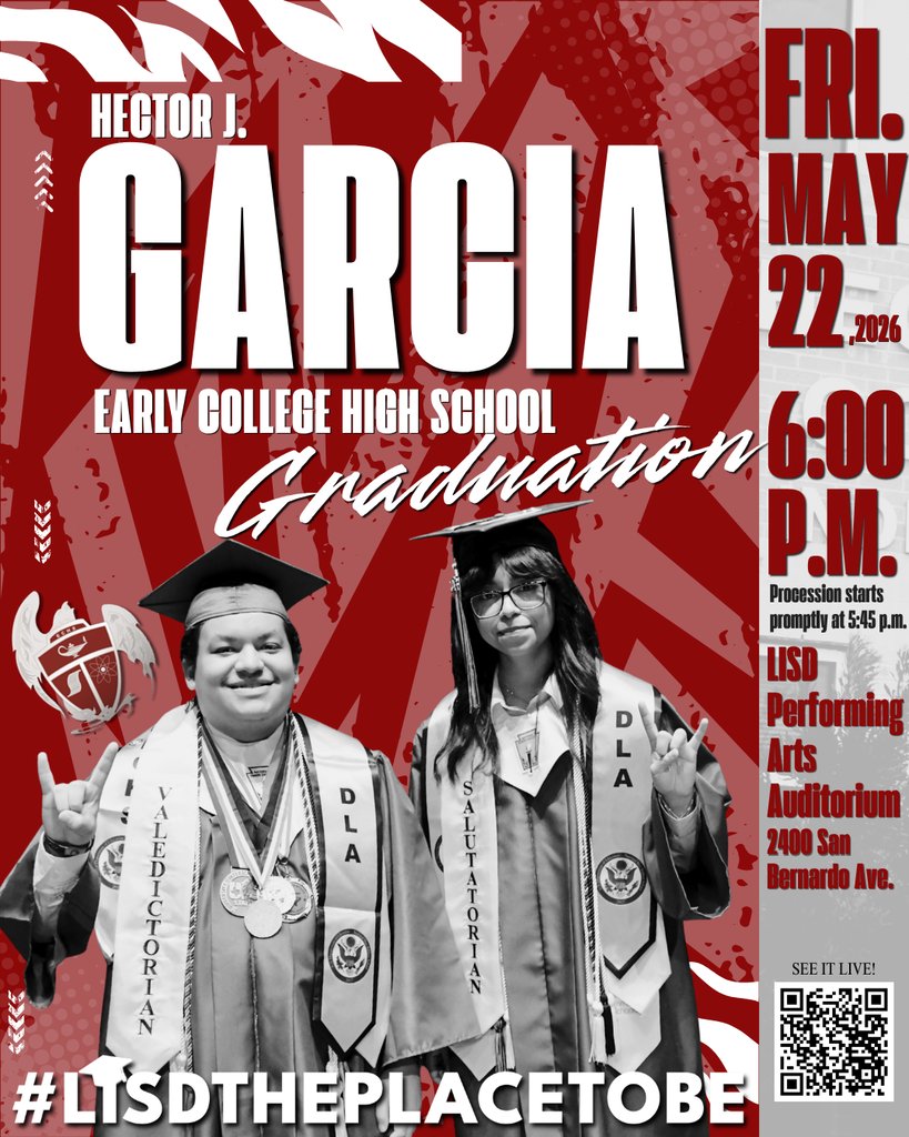 LaredoISD's tweet photo. Caps in the air, futures in motion!🎓 From early mornings and late-night study sessions to unforgettable memories and lifelong friendships, the Class of 2026 is ready to take on the world.

*See flyers for more information*

#lisdtheplacetobe https://t.co/rJIgQNdl3B