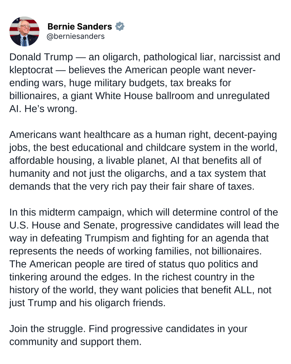 Bernie Sanders tweet media