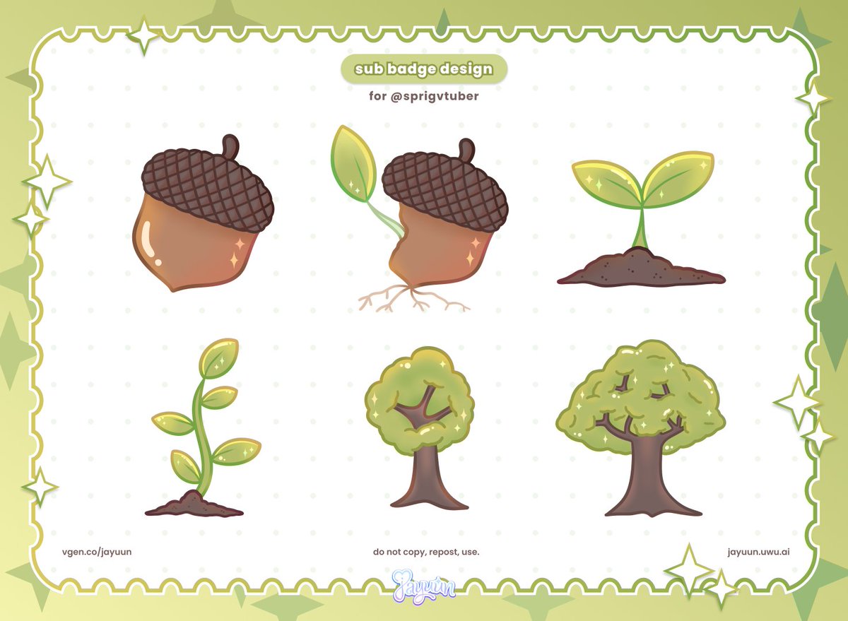 jayuunco's tweet photo. ୨୧ Sub Badges Design
୨୧ #VGenComm for @SprigVtuber 

Thank you for working with me!
♡ + ↻ are appreciated~
#VTuberAssets https://t.co/8Fs0S4GItr