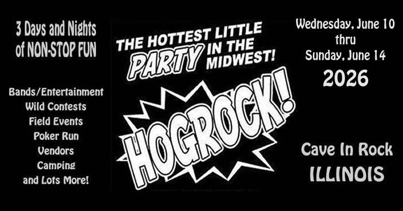 CycleFishEvents's tweet photo. 2026 will be the 30th Annual HOGROCK River Rally
Info:
June 10-14, 2026
Cave In Rock, IL
Details: https://t.co/8A7DLRq2gt
#motorcyclerally #bikerparty #motorcycleevent #cyclefish https://t.co/KMx8uVRTmP