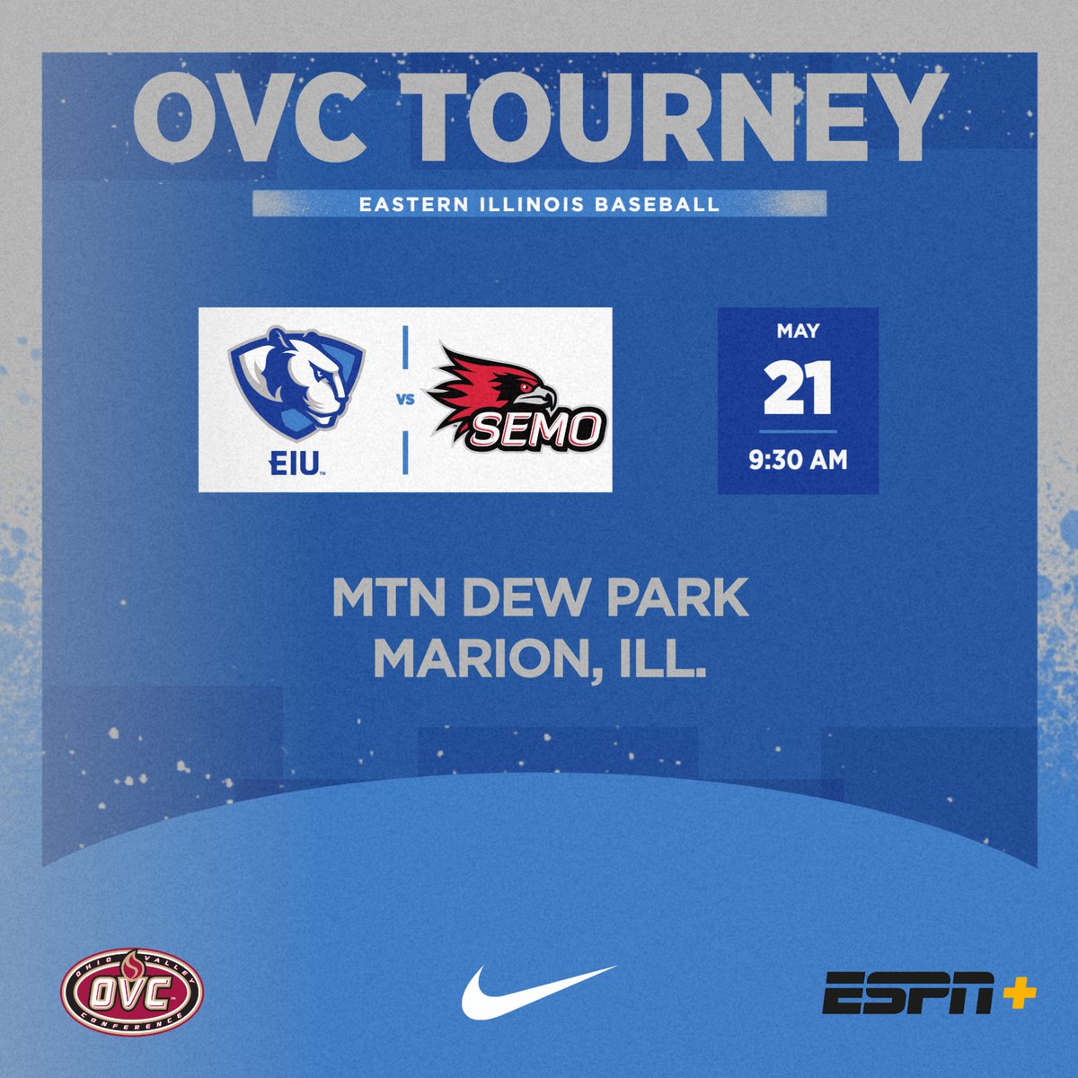 EIU_Panthers's tweet photo. The matchup is set 👀

@EIU_Baseball opens @OVCSports Tournament play against SEMO on Thursday at 9:30 a.m. https://t.co/37QknzaOzT